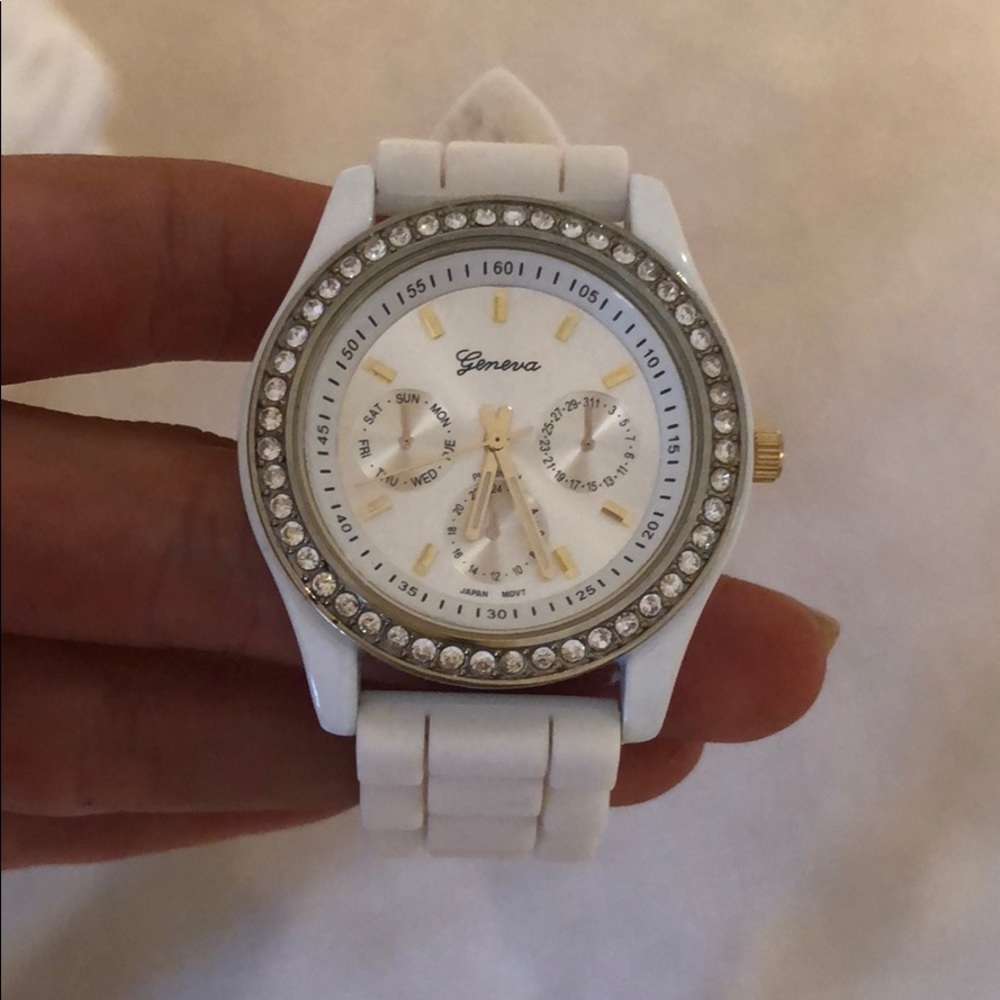 Geneva white watch